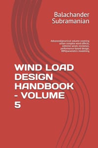 Wind Load Design Handbook - Volume 5: Advanced/practical volume covering urban complex wind effects, extreme winds resilience, performance-based desig cover