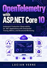OpenTelemetry with ASP.NET Core 10: Implement Production Observability for .NET Applications with Distributed Tracing, Metrics, and Structured Monitor cover