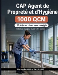 CAP Agent de Propreté et d'Hygiène 1000 QCM de mise à niveau: Révision ciblée: microbiologie, contamination, produits, dosage, désinfection et bio-net cover