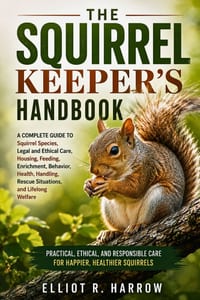 The Squirrel Keeper's Handbook: A Complete Guide to Squirrel Species, Legal and Ethical Care, Housing, Feeding, Enrichment, Behavior, Health, Handling cover