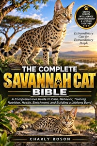 The Complete Savannah Cat Bible: A Comprehensive Guide to Care, Behavior, Training, Nutrition, Health, Enrichment, and Building a Lifelong Bond cover