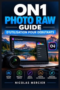 ON1 Photo RAW - Guide d'utilisation pour débutants: Retouche, catalogage, masquage, effets, exportation et flux créatif expliqués simplement cover