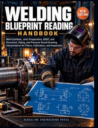 Welding Blueprint Reading Handbook: Weld Symbols, Joint Preparation, GD&T, and Structural, Piping, and Pressure Vessel Drawing Interpretation for Fitt cover