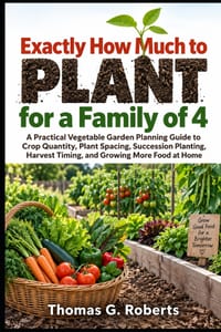 Exactly How Much to Plant for a Family of 4: A Practical Vegetable Garden Planning Guide to Crop Quantity, Plant Spacing, Succession Planting, Harvest cover