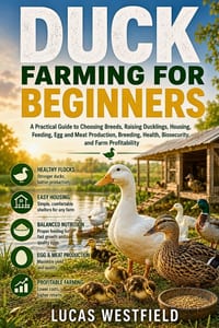 Duck Farming for Beginners: A Practical Guide to Choosing Breeds, Raising Ducklings, Housing, Feeding, Egg and Meat Production, Breeding, Health, Bios cover