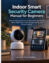 Indoor Smart Security Camera Manual for Beginners: Step-by-Step Instructions for Placement, App Pairing, Alerts, Night Vision, Video Storage, Sharing, cover