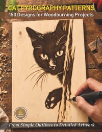 Cat Pyrography Patterns: 150 Designs for Woodburning Projects: Traceable Templates from Simple Outlines to Realistic Artwork for Beginners and Experie cover