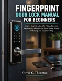 Fingerprint Door Lock Manual for Beginners: Step-by-Step Instructions for Fitting, Biometric Registration, Administrator Setup, Guest Access, Rechargi cover