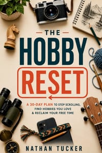 The Hobby Reset: A 30-Day Plan to Stop Scrolling, Find Hobbies You Love & Reclaim Your Free Time cover