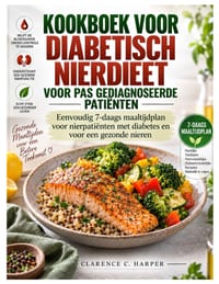 Kookboek voor diabetisch nierdieet voor pas gediagnosticeerde patiënten: Eenvoudig 7-daags maaltijdplan voor nierpatiënten met diabetes en voor een ge cover