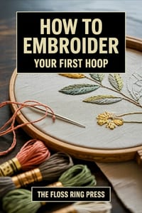 How to Embroider Your First Hoop: Choose a starter kit, learn 10 core stitches, transfer a simple design, and finish one sampler without a 200-stitch cover