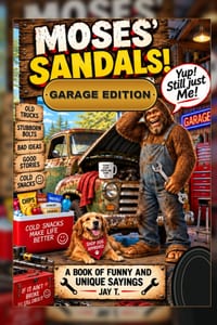 Moses' Sandals! Garage Edition: A Book of Funny and Unique Sayings for the Garage cover