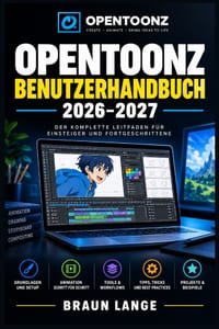 Opentoonz Benutzerhandbuch 2026-2027: Vom ersten Projekt zur fertigen Szene: Zeichnung, Farbe, Bewegung, Kamera, Compositing und Ausgabe klar erklärt cover
