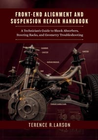 Front-End Alignment and Suspension Repair Handbook: A Technician's Guide to Shock Absorbers, Steering Racks, and Geometry Troubleshooting cover