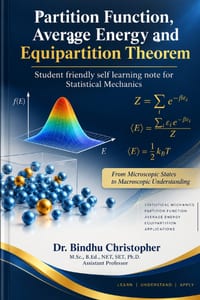 Partition Function, Average Energy and Equipartition Theorem: Student friendly self learning note for Statistical Mechanics for Graduate and Post grad cover