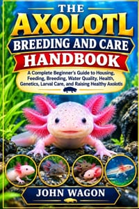 The Axolotl Breeding and Care Handbook: A Complete Beginner's Guide to Housing, Feeding, Breeding, Water Quality, Health, Genetics, Larval Care, and R cover