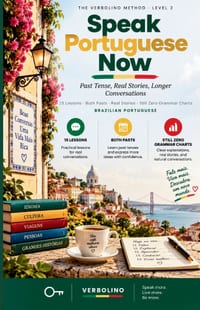 Speak Portuguese Now, Level 2: Brazilian Portuguese: Past Tense, Real Stories, Longer Conversations - The No-Grammar Method cover
