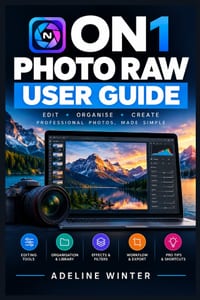 ON1 Photo RAW User Guide: A Practical Handbook for Cataloging, Layered Adjustments, Effects, Masking, and Export Workflows for Better Images cover