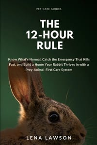 The 12-Hour Rule: Know What's Normal, Catch the Emergency That Kills Fast, and Build a Home Your Rabbit Thrives In with a Prey-Animal-First Care Syste cover