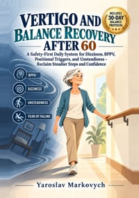Vertigo and Balance Recovery After 60: A Safety-First Daily System for Dizziness, BPPV, Positional Triggers, and Unsteadiness - Reclaim Steadier Steps cover