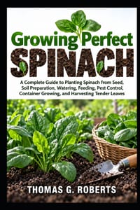 Growing Perfect Spinach: A Complete Guide to Planting Spinach from Seed, Soil Preparation, Watering, Feeding, Pest Control, Container Growing, and Har cover