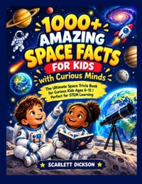 1000+ Amazing Space Facts for Kids with Curious Minds: The Ultimate Space Trivia Book for Curious Kids Ages 6-12 Perfect for STEM Learning cover