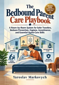 The Bedbound Parent Care Playbook: A Room-by-Room System for Safer Transfers, Bedsore Prevention, Hygiene, Incontinence, and Essential Home-Care Skill cover