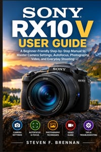 Sony Rx10 V User Guide: A Beginner-Friendly Step-by-Step Manual to Master Camera Settings, Autofocus, Photography, Video, and Everyday Shooting cover