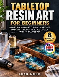 Tabletop Resin Art for Beginners: Mixing, Pouring and Curing Techniques for Coasters, Trays and Wall Decor with No Trapped Air cover