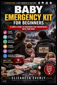 Emergency Kit for Parents with Babies: nappies, formula, wipes, comfort items cover