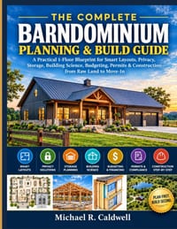 The Complete Barndominium Planning & Build Guide: A Practical 1-Floor Blueprint for Smart Layouts, Privacy, Storage, Building Science, Budgeting, Perm cover
