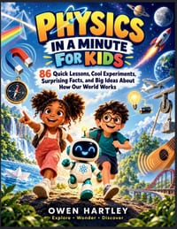 Physics in a Minute for Kids: 86 Quick Lessons, Cool Experiments, Surprising Facts, and Big Ideas About How Our World Works cover
