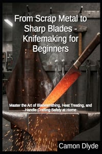 From Scrap Metal to Sharp Blades - Knifemaking for Beginners: Master the Art of Bladesmithing, Heat Treating, and Handle Crafting Safely at Home cover