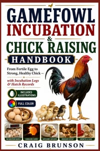 Gamefowl Incubation & Chick Raising Handbook: From Fertile Egg to Strong, Healthy Chick - with Incubation Logs & Hatch Records cover