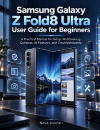 Samsung Galaxy Z Fold8 Ultra User Guide for Beginners: A Practical Manual for Setup, Multitasking, Cameras, AI Features, and Troubleshooting cover