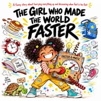 The Girl Who Made the World Faster: A Funny Picture Book About Patience, Inventions, and When Fast Is Too Fast cover