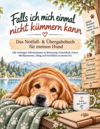 Falls ich mich einmal nicht kümmern kann: Das Notfall- & Übergabebuch für meinen Hund - alle wichtigen Informationen zu Betreuung, Gesundheit, Futter, cover