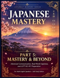 Japanese Mastery: Part 5: Mastery & Beyond - Advanced Communication, Real-World Japanese, and JLPT N2-N1 Preparation cover
