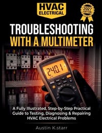 HVAC Electrical Troubleshooting with a Multimeter: A Fully Illustrated, Step-by-Step Practical Guide to Testing, Diagnosing & Repairing HVAC Electrica cover