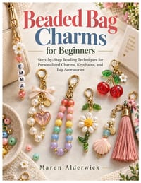 Beaded Bag Charms for Beginners: Step-by-Step Beading Techniques for Personalized Charms, Keychains, and Bag Accessories cover