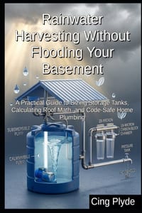 Rainwater Harvesting Without Flooding Your Basement: A Practical Guide to Sizing Storage Tanks, Calculating Roof Math, and Code-Safe Home Plumbing cover