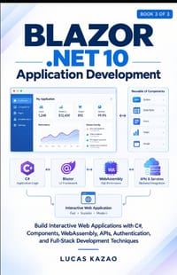 Blazor .NET 10 Application Development: Build Interactive Web Applications with C#, Components, WebAssembly, APIs, Authentication, and Full-Stack Deve cover