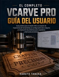 El Completo Vcarve Pro Guía del Usuario: Guía práctica para el diseño CNC, la creación de trayectorias de herramientas, la configuración de la máquina cover