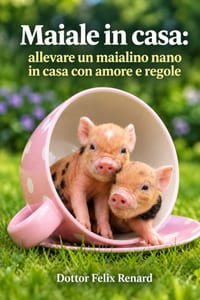 Maiale in casa: allevare un maialino nano in casa con amore e regole cover