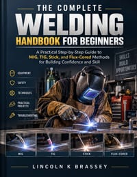 The Complete Welding Handbook for Beginners: A Practical Step-by-Step Guide to MIG, TIG, Stick, and Flux-Cored Methods for Building Confidence and Ski cover