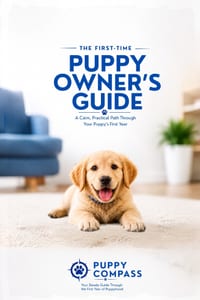The First-Time Puppy Owner's Guide: A Practical Guide to Potty Training, Positive Reinforcement, Socialization, Behavior, and Raising a Happy Dog Thro cover
