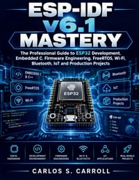 ESP-IDF v6.1 Mastery: The Professional Guide to ESP32 Development, Embedded C, Firmware Engineering, FreeRTOS, Wi-Fi, Bluetooth, IoT and Production Pr cover