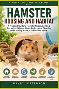 Hamster Housing and Habitat: A Practical Guide to Hamster Cages, Bedding, Burrowing, Wheels, Hides, Enrichment, Cleaning, and Creating a Safe, Comfort cover