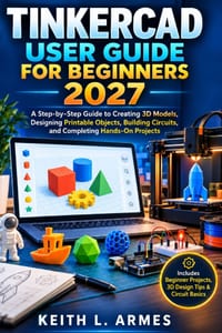 Tinkercad User Guide for Beginners 2027: A Step-by-Step Guide to Creating 3D Models, Designing Printable Objects, Building Circuits, and Completing Ha cover