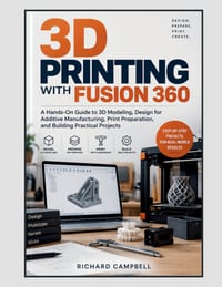 3D Printing with Fusion 360: A Hands-On Guide to 3D Modeling, Design for Additive Manufacturing, Print Preparation, and Building Practical Projects cover